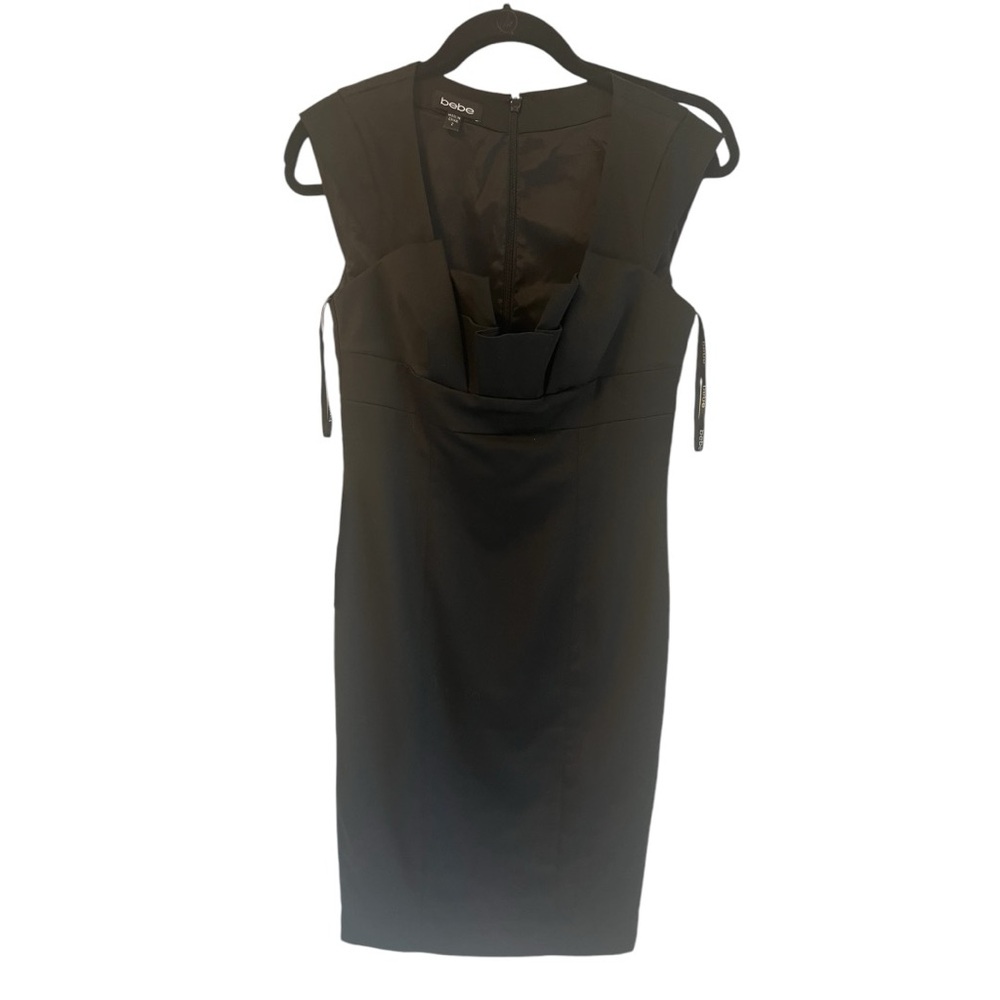 bebe Little Black Dress with Geogmetric Neckline NWT Size 2
